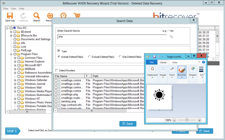 Steps for vhdx recovery