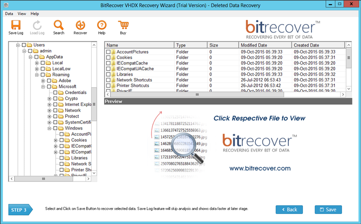 Steps for vhdx recovery